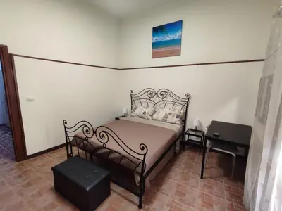 Letto o letti in una camera di Magma House
