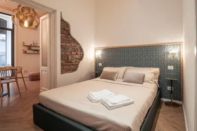 Letto o letti in una camera di Baroque design apartment in historical city center