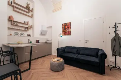 Area soggiorno di Elegant design apartment in historical city center