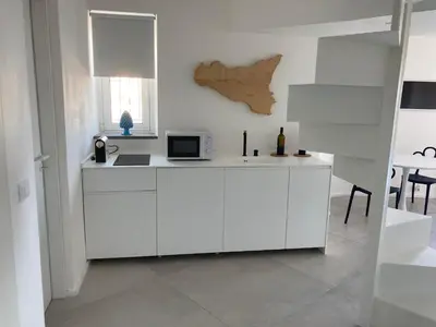 Cucina o angolo cottura di La finestra sul mare