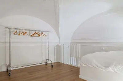 Letto o letti in una camera di Loft Centro Ingresso Indipendente Giardino Privato