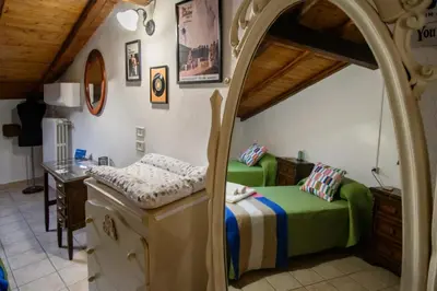Letto o letti in una camera di Casa Don Vito