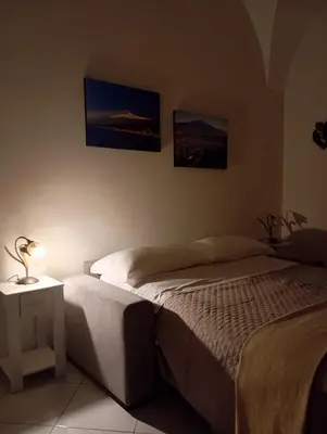 Letto o letti in una camera di Fior dell'Etna