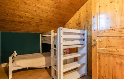 Letto o letti in una camera di Mansarda
