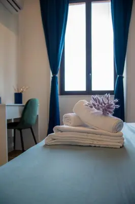 Letto o letti in una camera di Catania Centro, Italia ,Sicilia, Orgahome Appartamento