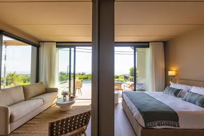 Letto o letti in una camera di Mantàri Eco Lodges - Adults Only