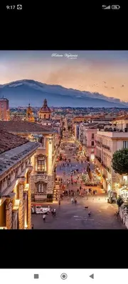 Vista generica su Catania o vista sulla città dall'interno dell'affittacamere