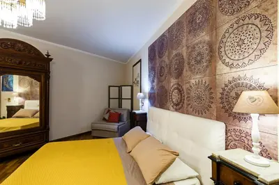 Letto o letti in una camera di Villa Rubino