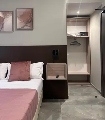 Letto o letti in una camera di Karma6Rooms - in Sicilia nel centro di Catania