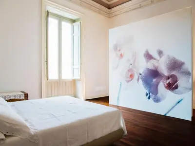 Letto o letti in una camera di Apartment in Giarre near Mount Etna