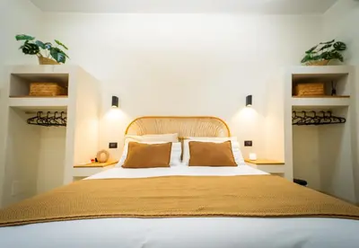 Letto o letti in una camera di Corte Pantano - Catania Centro