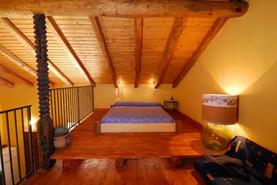 Letto o letti in una camera di Etna Salto del Corvo
