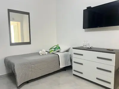 Letto o letti in una camera di Villa Leonessa