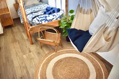 Area soggiorno di Wooden Wave Boutique stay