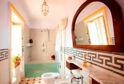 Bagno di VILLA VISCALORI A garden with pool and see view near Etna