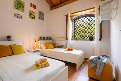 Letto o letti in una camera di VIGNE DELL'ETNA 6, Emma Villas