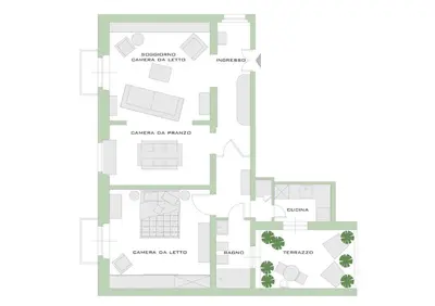 Planimetria di Il giardino segreto