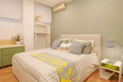 Letto o letti in una camera di Cortile dei limoni