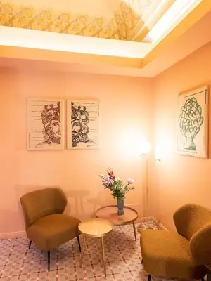 Area soggiorno di Santa Filomena Historic Rooms