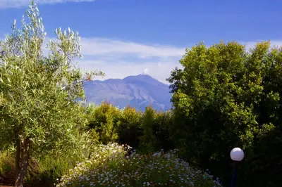 Vista generica sulle montagne o vista sulle montagne dall'interno del bed & breakfast