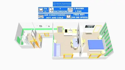 Planimetria di GuestHost - Central apartment Caronda Compact