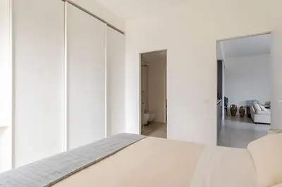 Letto o letti in una camera di Seafront balcony Aci Castello, Private parking