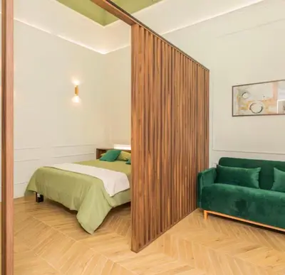 Letto o letti in una camera di La finestra