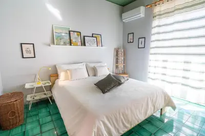 Letto o letti in una camera di Casa Palota