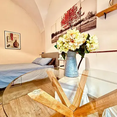 Letto o letti in una camera di Casa Wrzì
