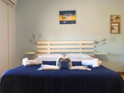 Letto o letti in una camera di Apartment Einzimmerwohnung mit Terrasse by Interhome