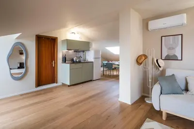 Cucina o angolo cottura di Il Nido Vista Mare - Mansarda panoramica
