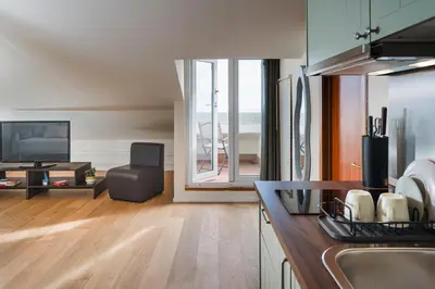 TV o dispositivi per l'intrattenimento presso Il Nido Vista Mare - Mansarda panoramica