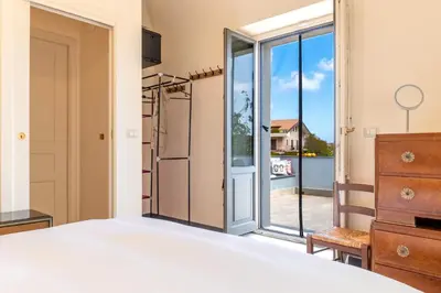 Letto o letti in una camera di Villa dei Cedri