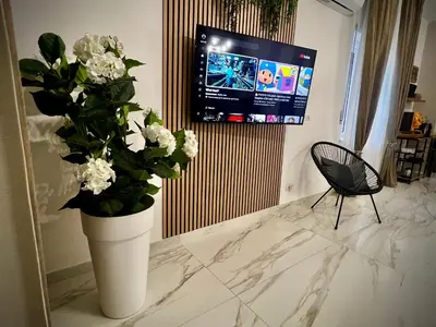 TV o dispositivi per l'intrattenimento presso Exclusive and reserved suite, secure parking