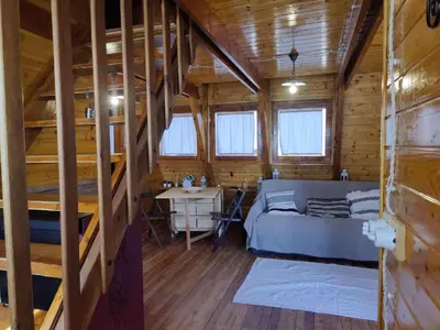 Letto o letti in una camera di Apartment Mathilde's Chalet Naturhaus by Interhome