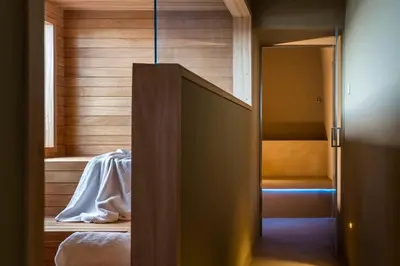 Letto o letti in una camera di Villa Continella