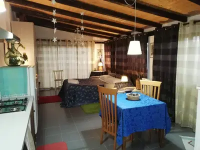 Area soggiorno di Casa della Quercia