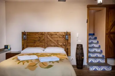 Letto o letti in una camera di Baite Etna Bottino