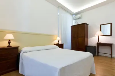 Letto o letti in una camera di Casale Catania
