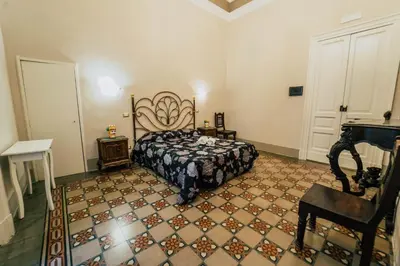 Letto o letti in una camera di Stanze etnea 380