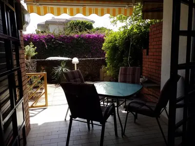 Balcone o terrazza di Venus blu