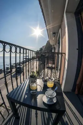 Balcone o terrazza di Charming apartment in Capo Mulini with sea view - 50 m²
