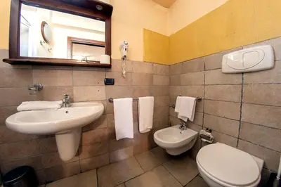 Bagno di Charming house with sea view in Capo Mulini