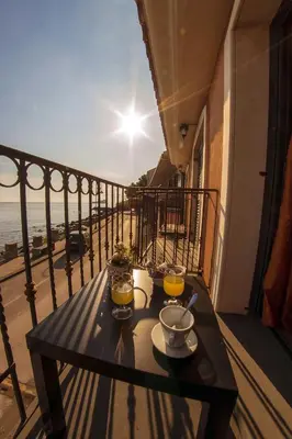 Balcone o terrazza di Charming house with sea view in Capo Mulini