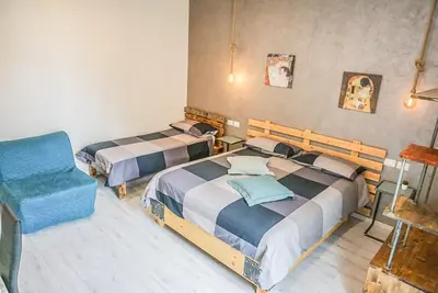 Letto o letti in una camera di B&B IL BASTIONE