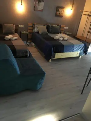 Letto o letti in una camera di B&B IL BASTIONE