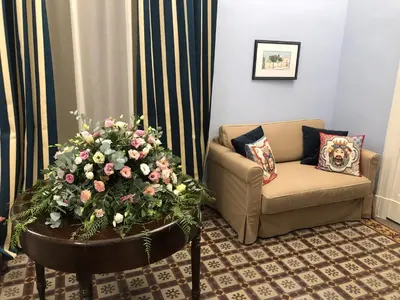 Area soggiorno di Palazzo Pastura B&B and Apartments