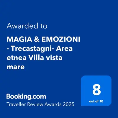 Certificato, attestato, insegna o altro documento esposto da MAGIA & EMOZIONI - Trecastagni- Falde ETNA Villa vista mare