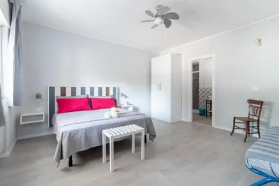 Letto o letti in una camera di NeveNera