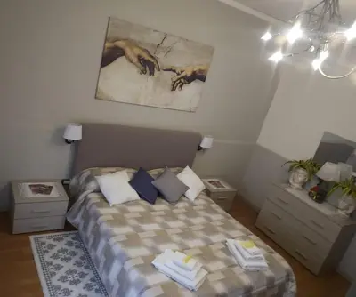 Letto o letti in una camera di Appartampeppe